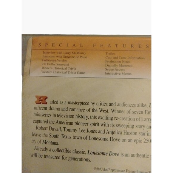 Lonesome Dove DVD 2 Disc Set - Picture 7 of 7